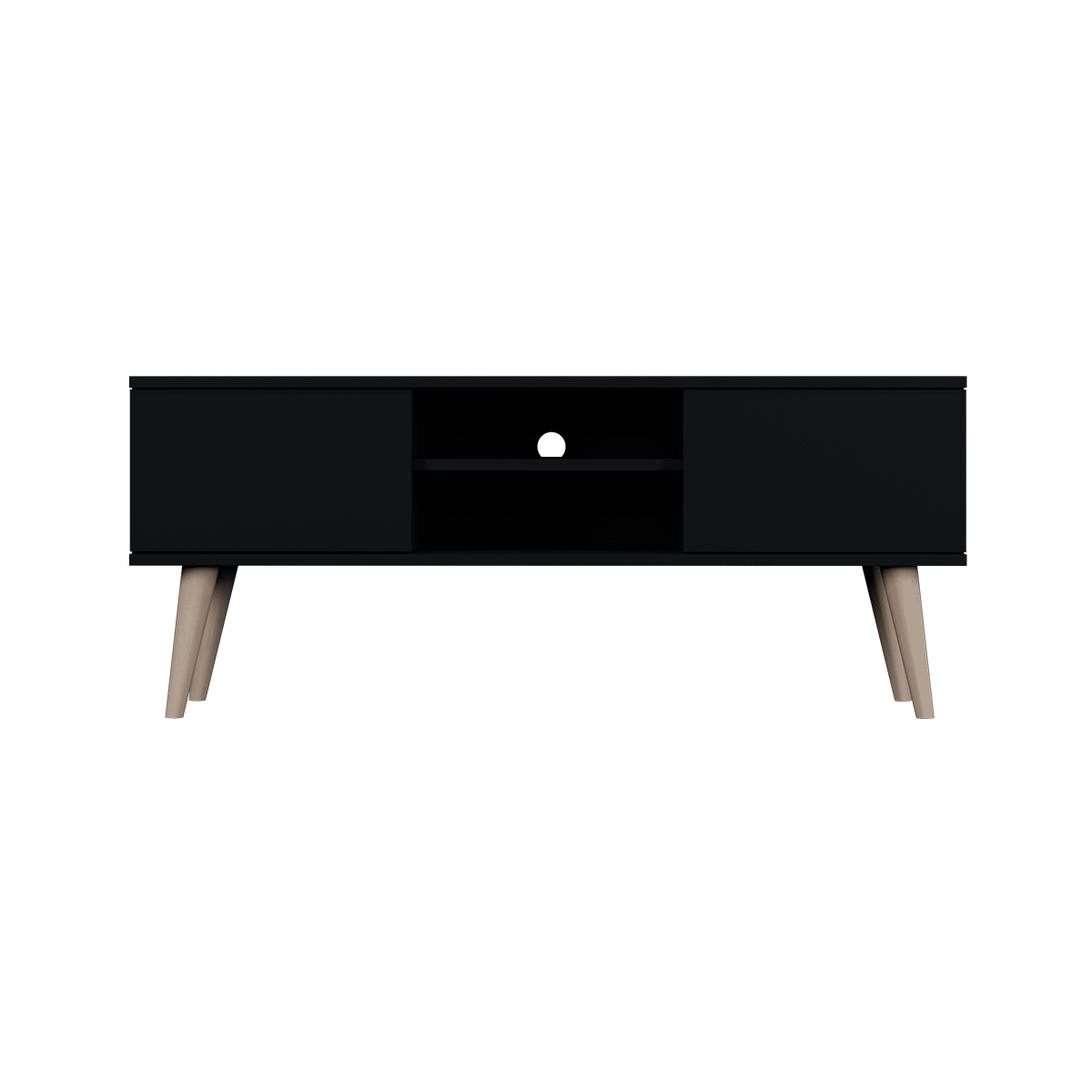 Meuble TV 120 cm Toronto - Noir - vue 2