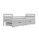 Lit 90x200 sommier et tiroirs inclus Tosia Blanc