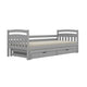 Lit gigogne 90x200 sommiers et tiroirs inclus Tosia Gris