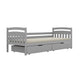 Lit 90x200 sommier et tiroirs inclus Tosia Gris