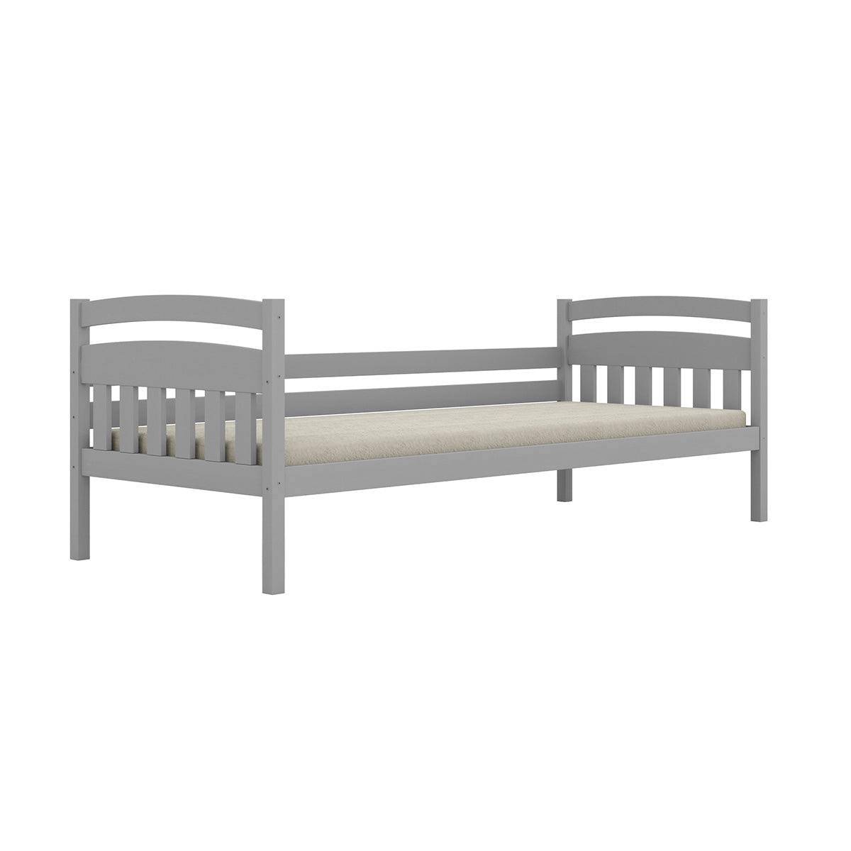 Lit gigogne 90x200 sommiers et tiroirs inclus Tosia Gris - vue 3