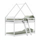 Lit cabane superposé 90x200 sommier inclus Laura Blanc
