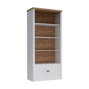 Bibliothèque 2 portes Léandre Blanc et Bois