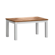 Table à manger extensible 4 à 6 places Léandre Blanc et Bois