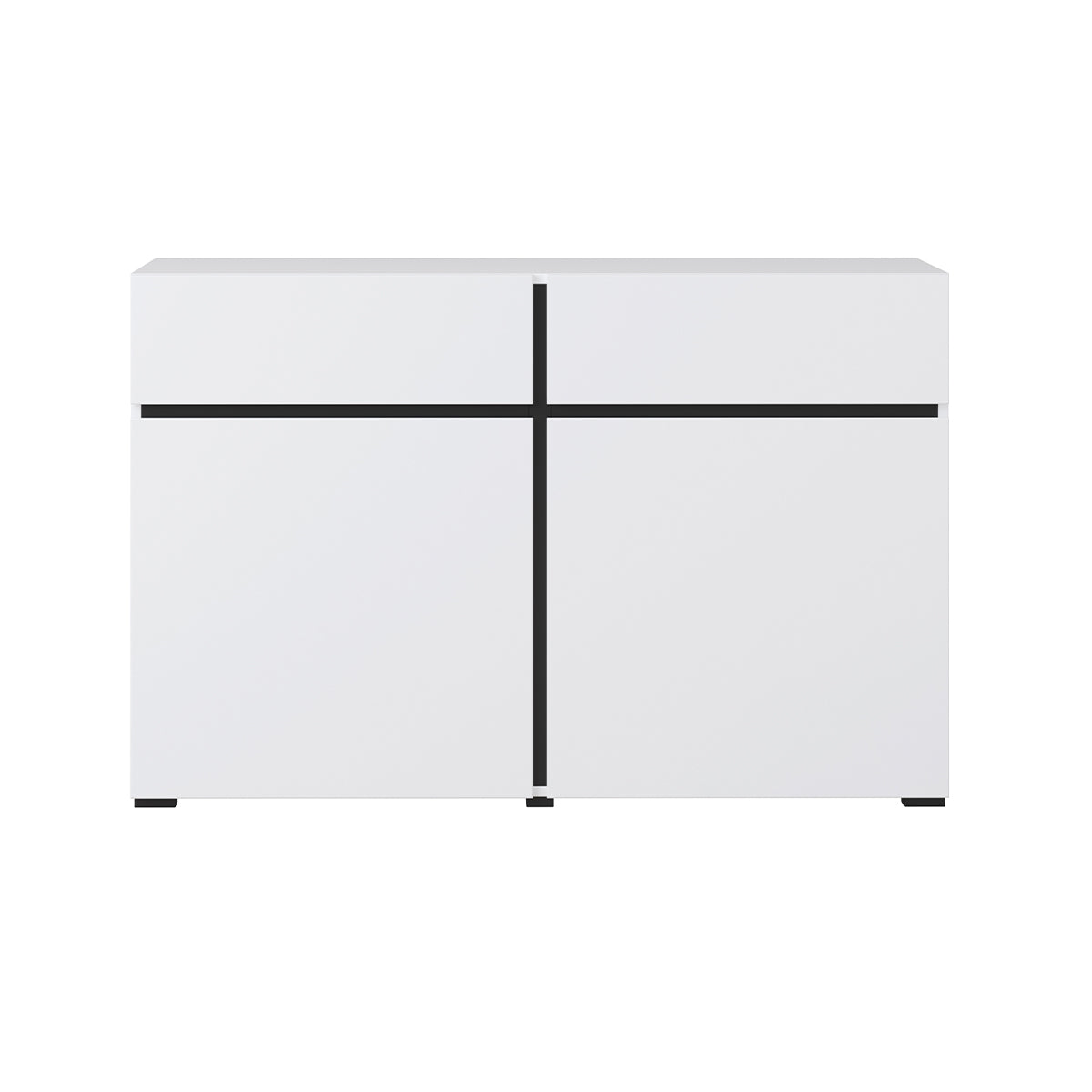 Buffet 2 portes 2 tiroirs Lilia Blanc - vue 2