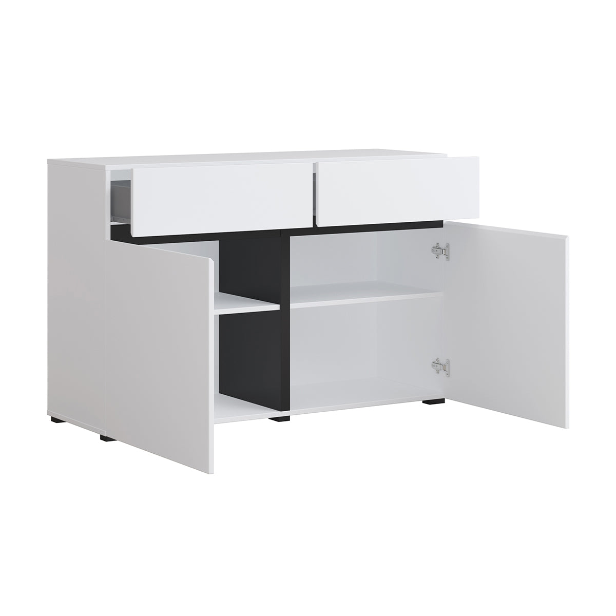 Buffet 2 portes 2 tiroirs Lilia Blanc - vue 3