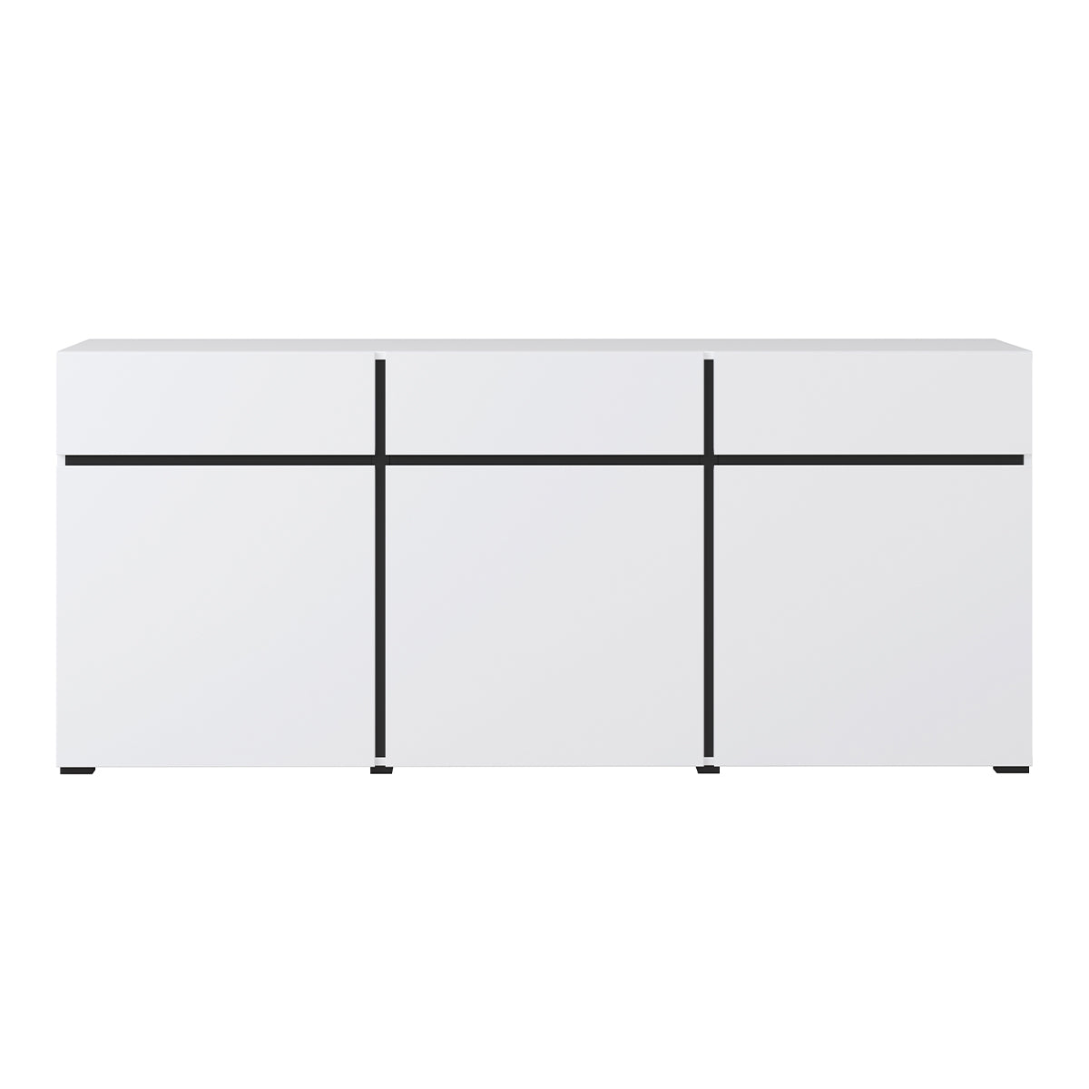 Buffet 3 portes 3 tiroirs Lilia Blanc - vue 2