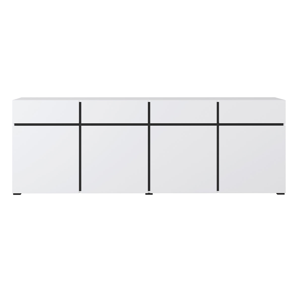 Buffet 4 portes 4 tiroirs Lilia Blanc - vue 2