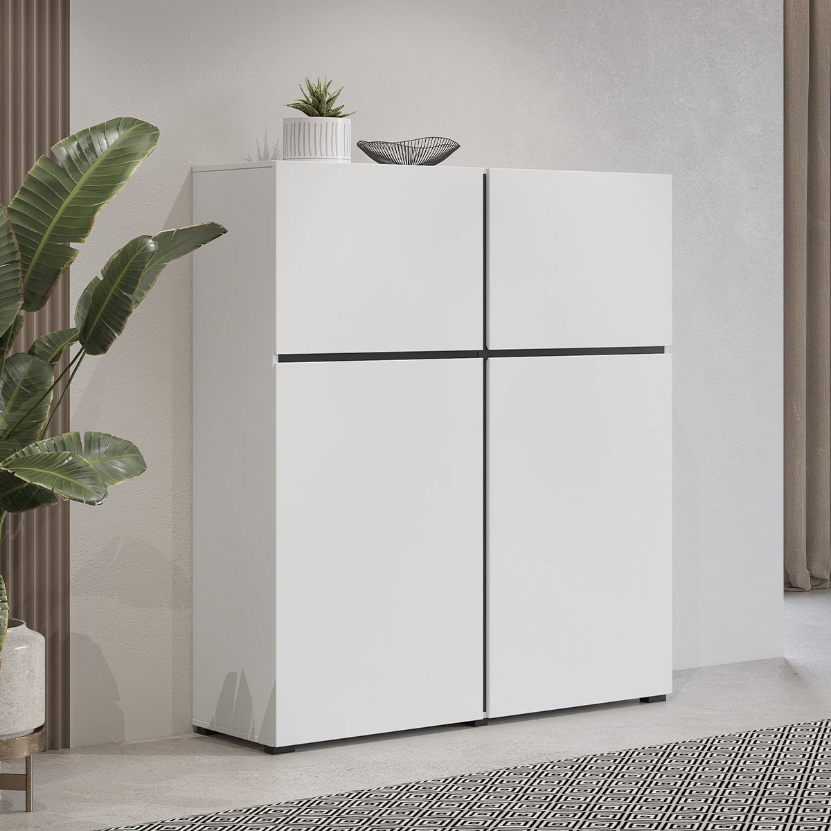 Buffet 4 portes Lilia Blanc - vue 4
