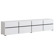 Meuble TV 4 portes 225 cm Lilia Blanc