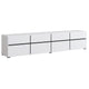 Meuble TV 4 portes 225 cm Lilia Blanc