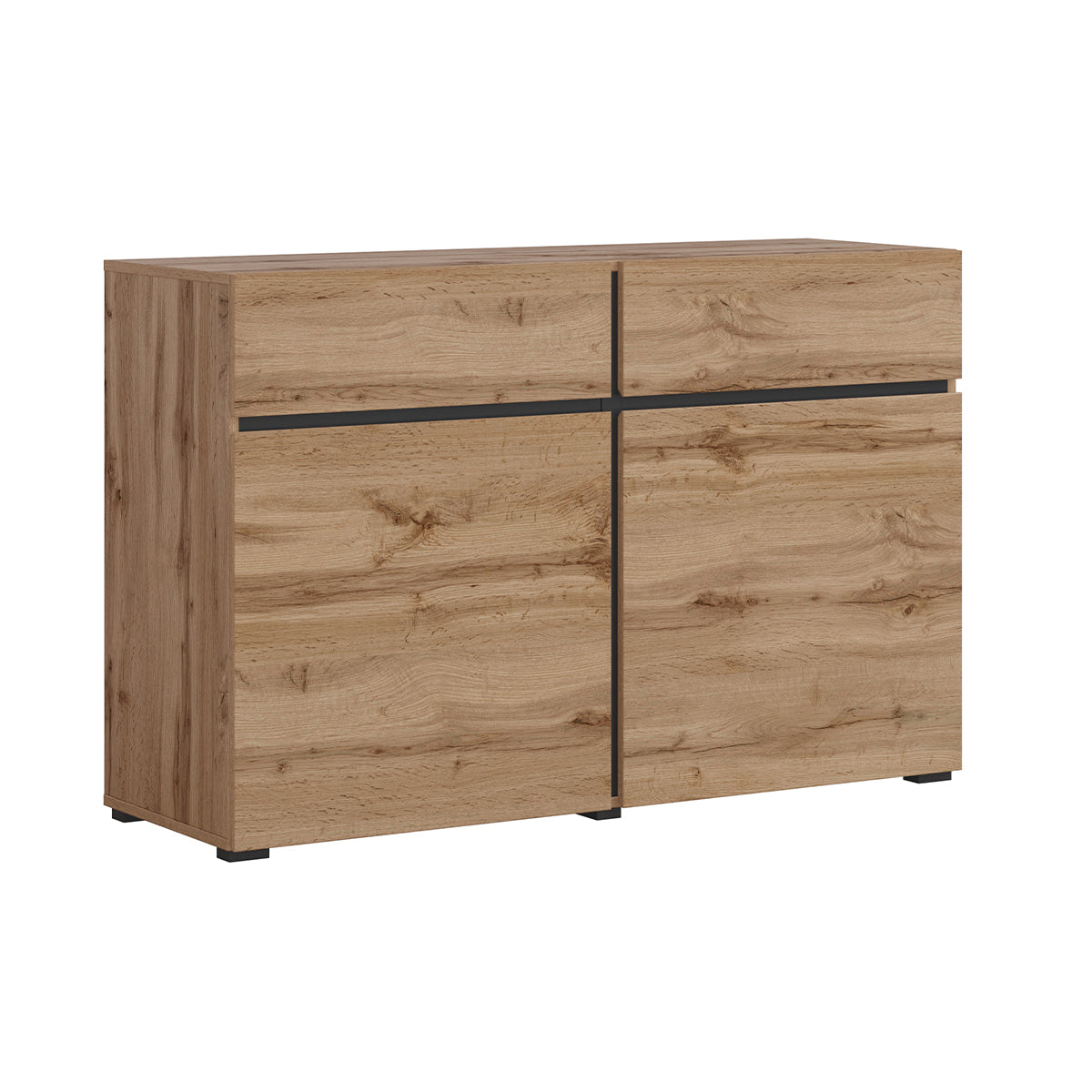 Buffet 2 portes 2 tiroirs Lilia Bois