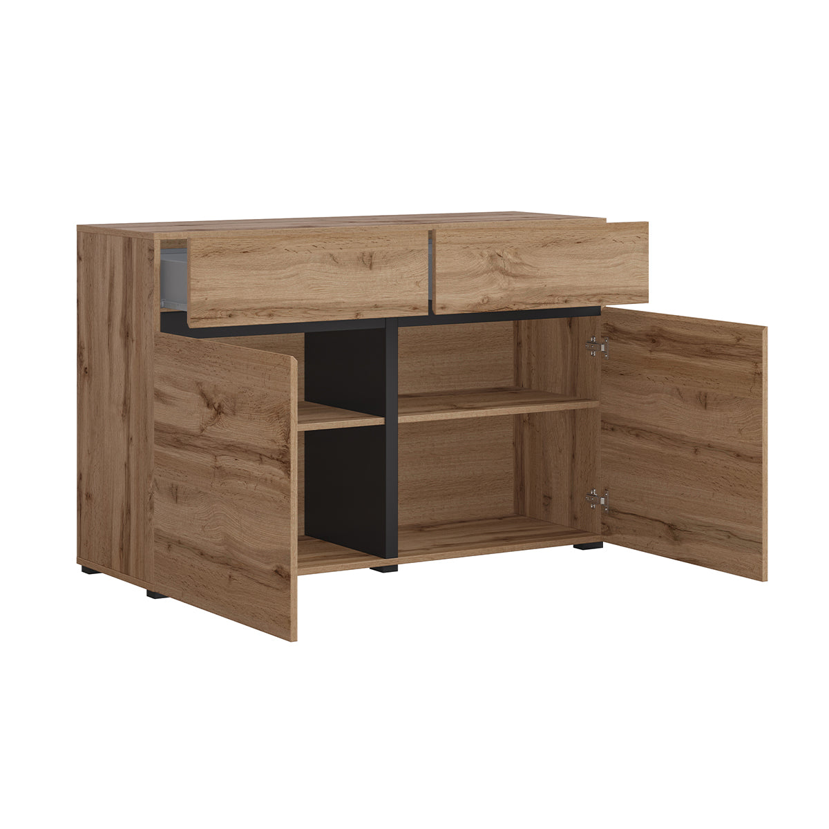 Buffet 2 portes 2 tiroirs Lilia Bois - vue 3