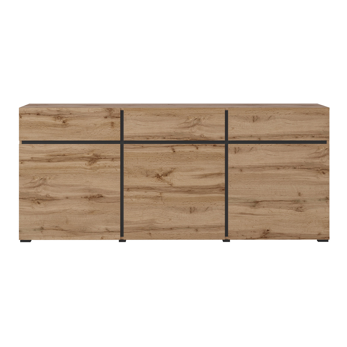 Buffet 3 portes 3 tiroirs Lilia Bois - vue 2