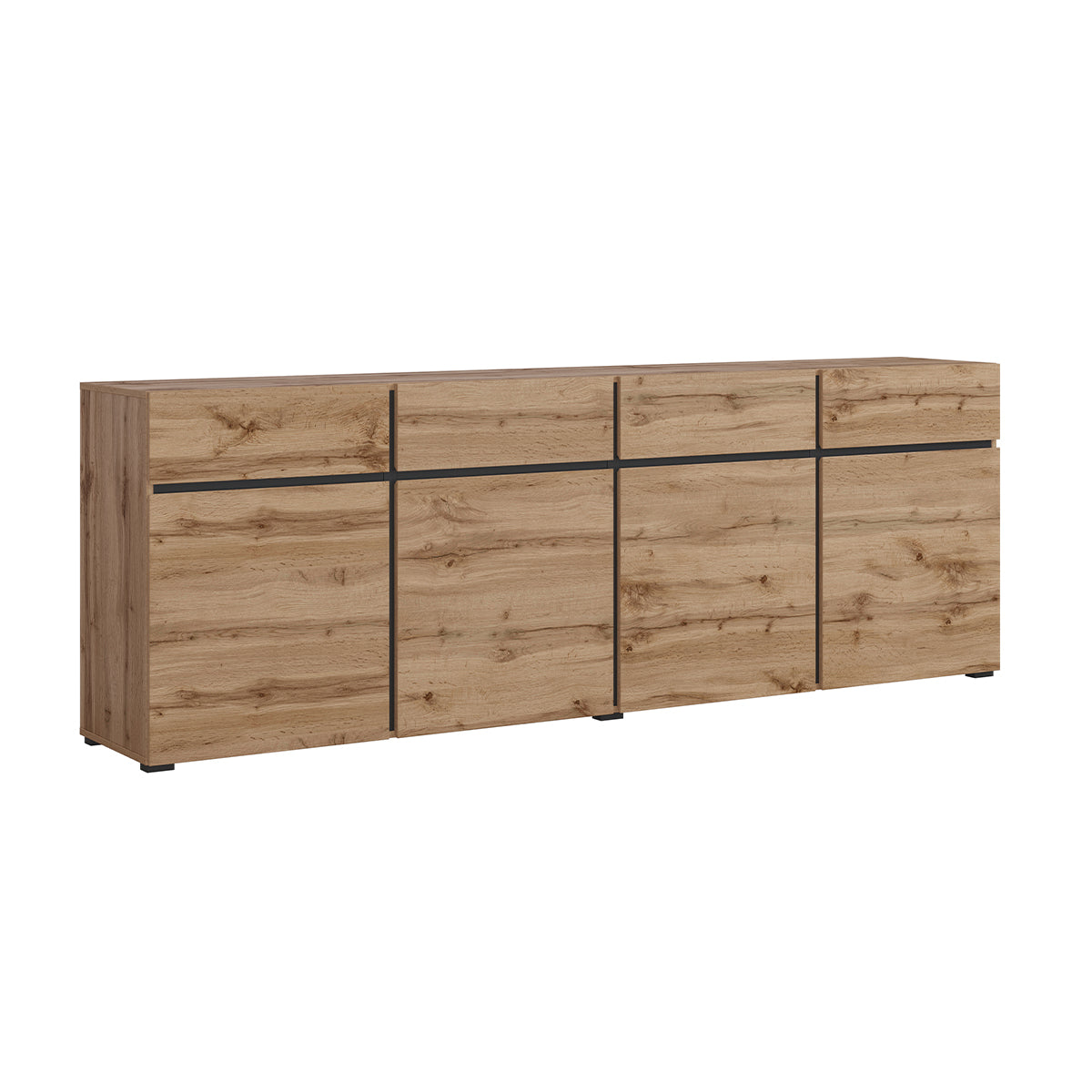 Buffet 4 portes 4 tiroirs Lilia Bois