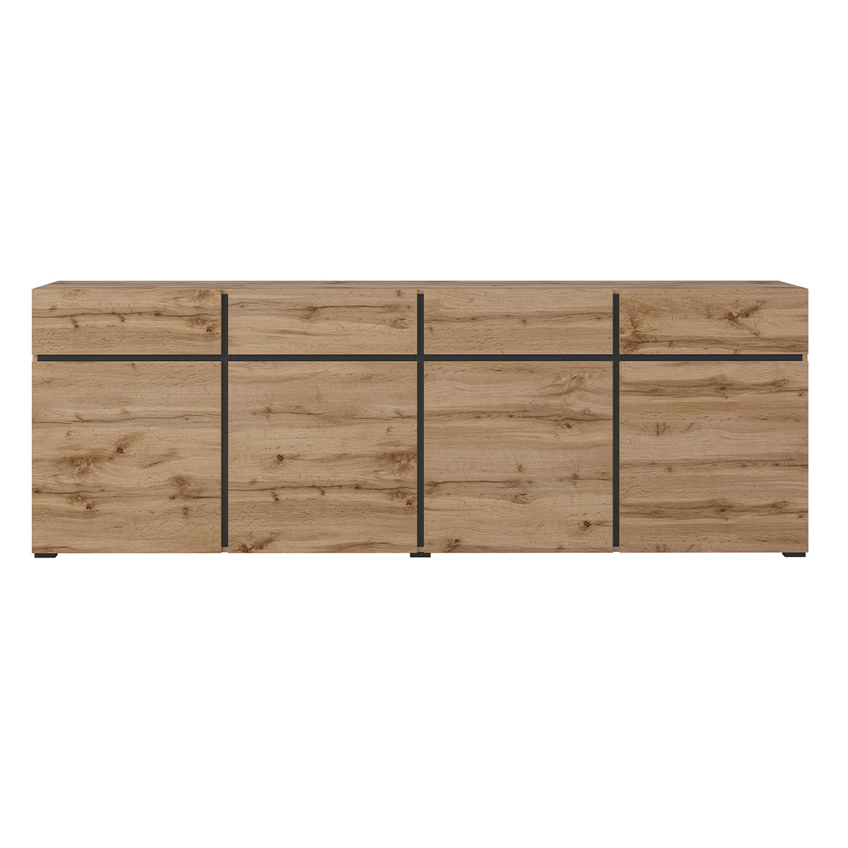 Buffet 4 portes 4 tiroirs Lilia Bois - vue 2