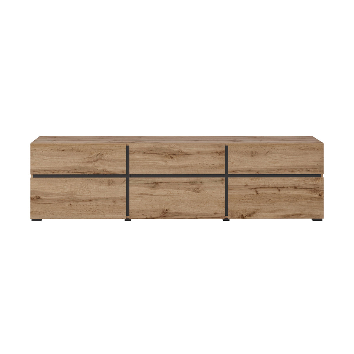 Meuble TV 3 portes 180 cm Lilia Bois - vue 2