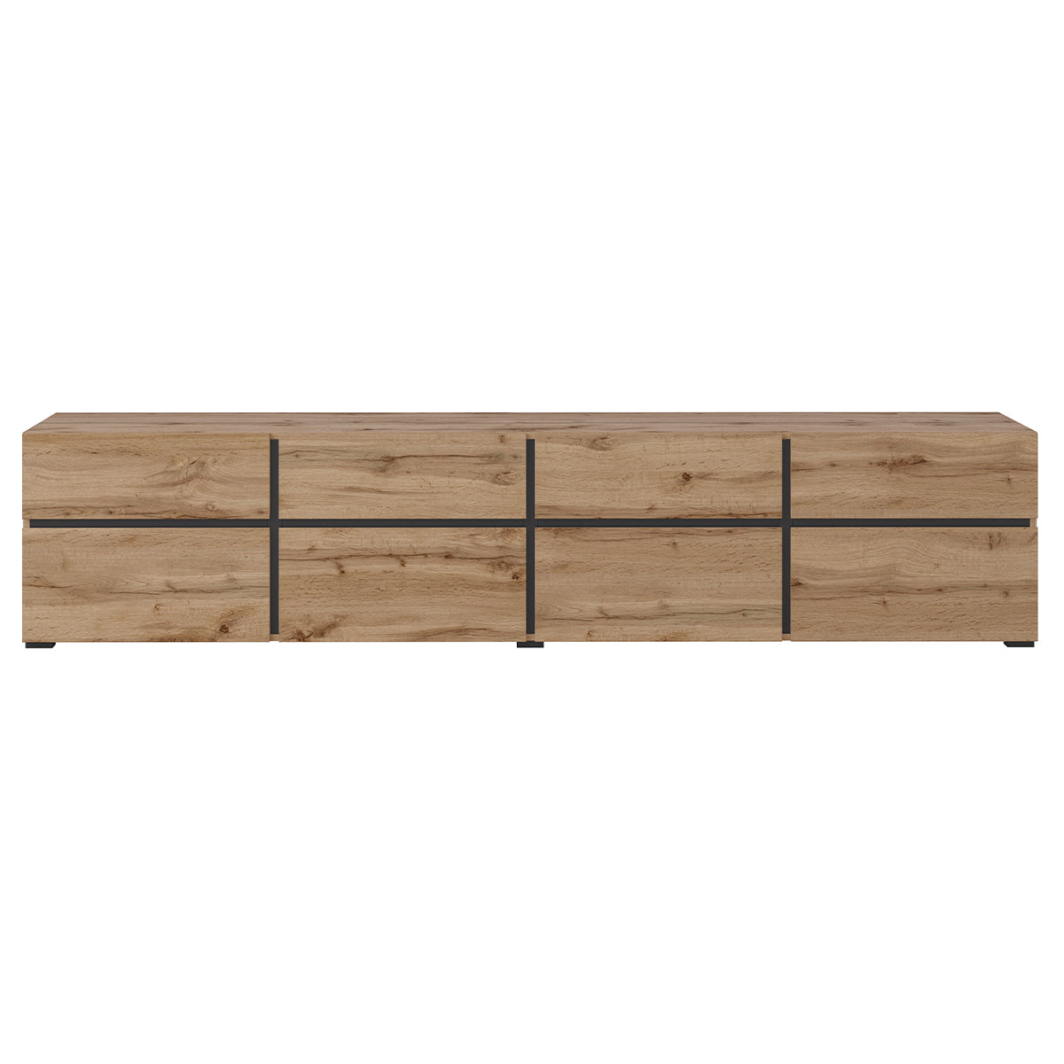 Meuble TV 4 portes 225 cm Lilia Bois - vue 2