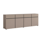 Buffet 4 portes 4 tiroirs Lilia Taupe