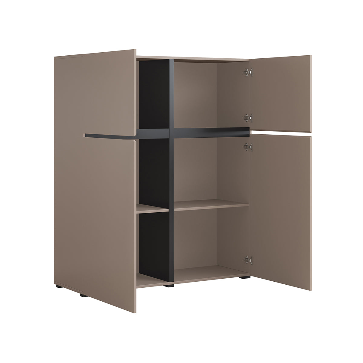 Buffet 4 portes Lilia Taupe - vue 3