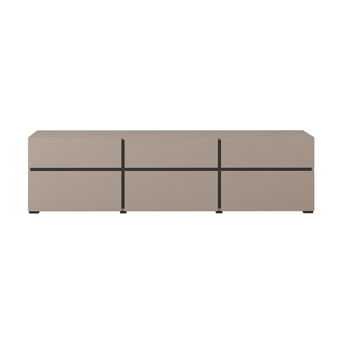 Meuble TV 3 portes 180 cm Lilia Taupe - vue 2