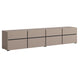 Meuble TV 4 portes 225 cm Lilia Taupe