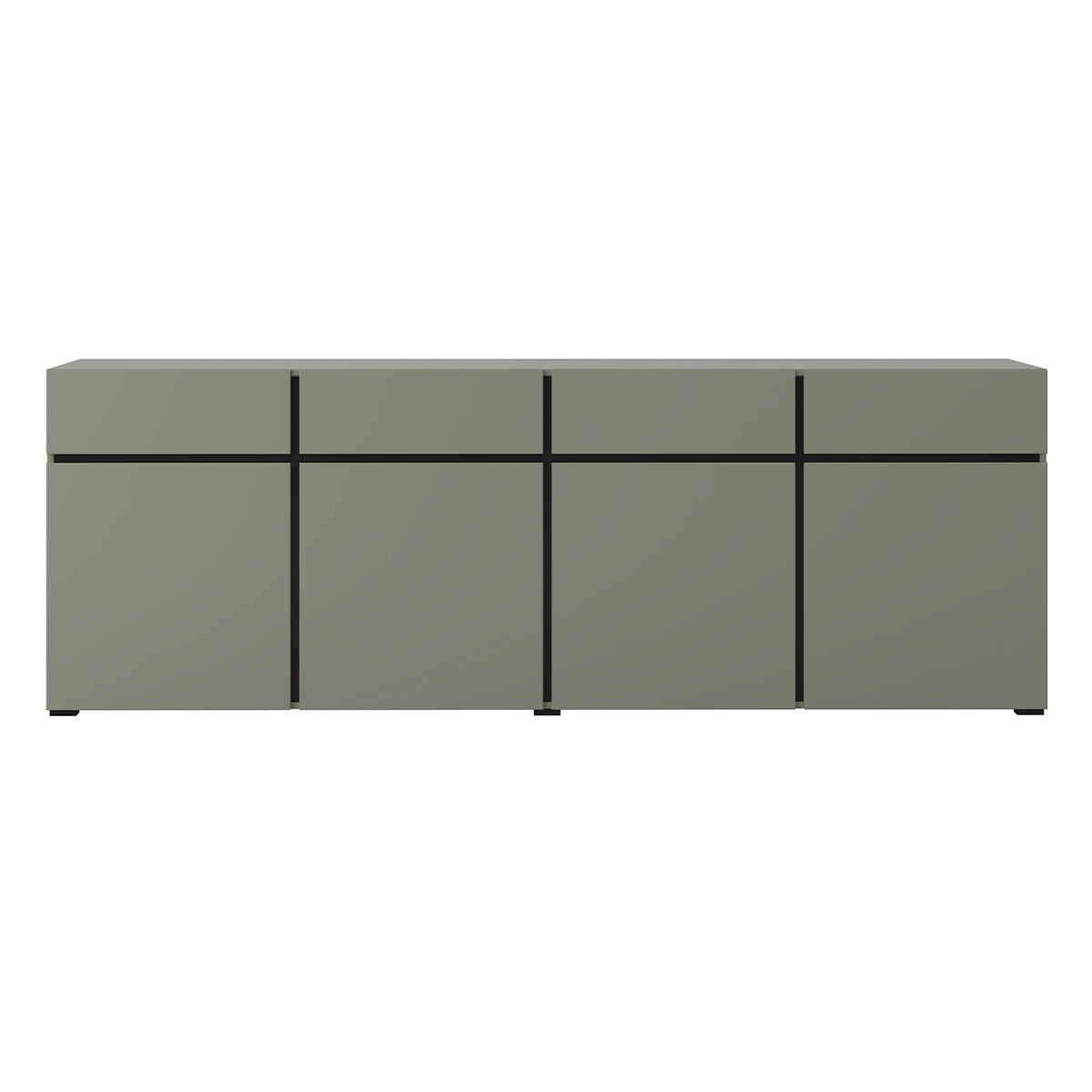 Buffet 4 portes 4 tiroirs Lilia Vert - vue 2