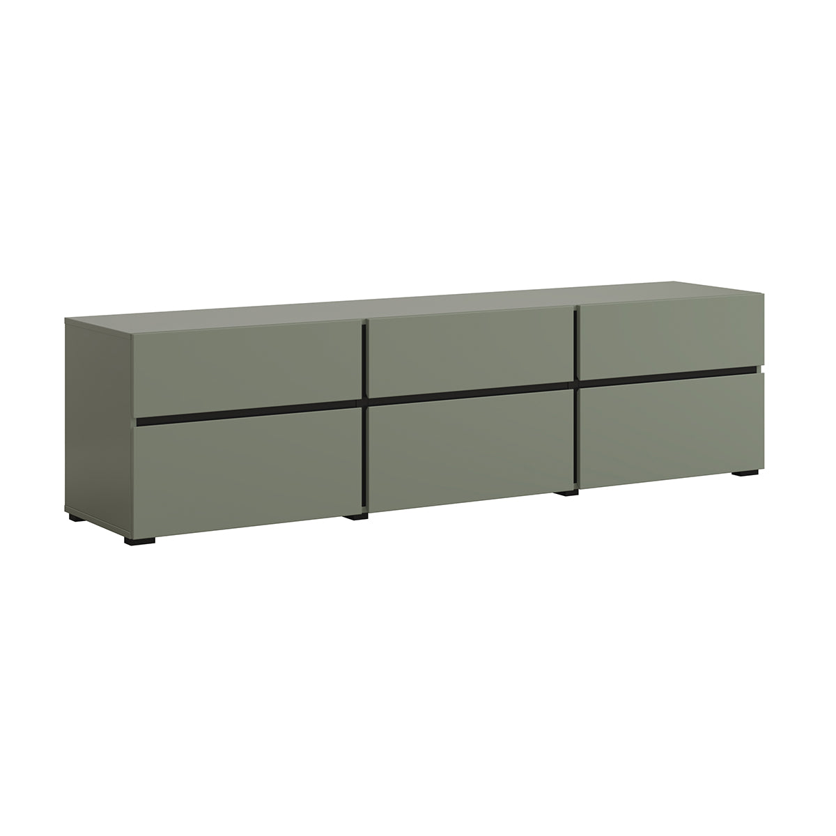 Meuble TV 3 portes 180 cm Lilia Vert
