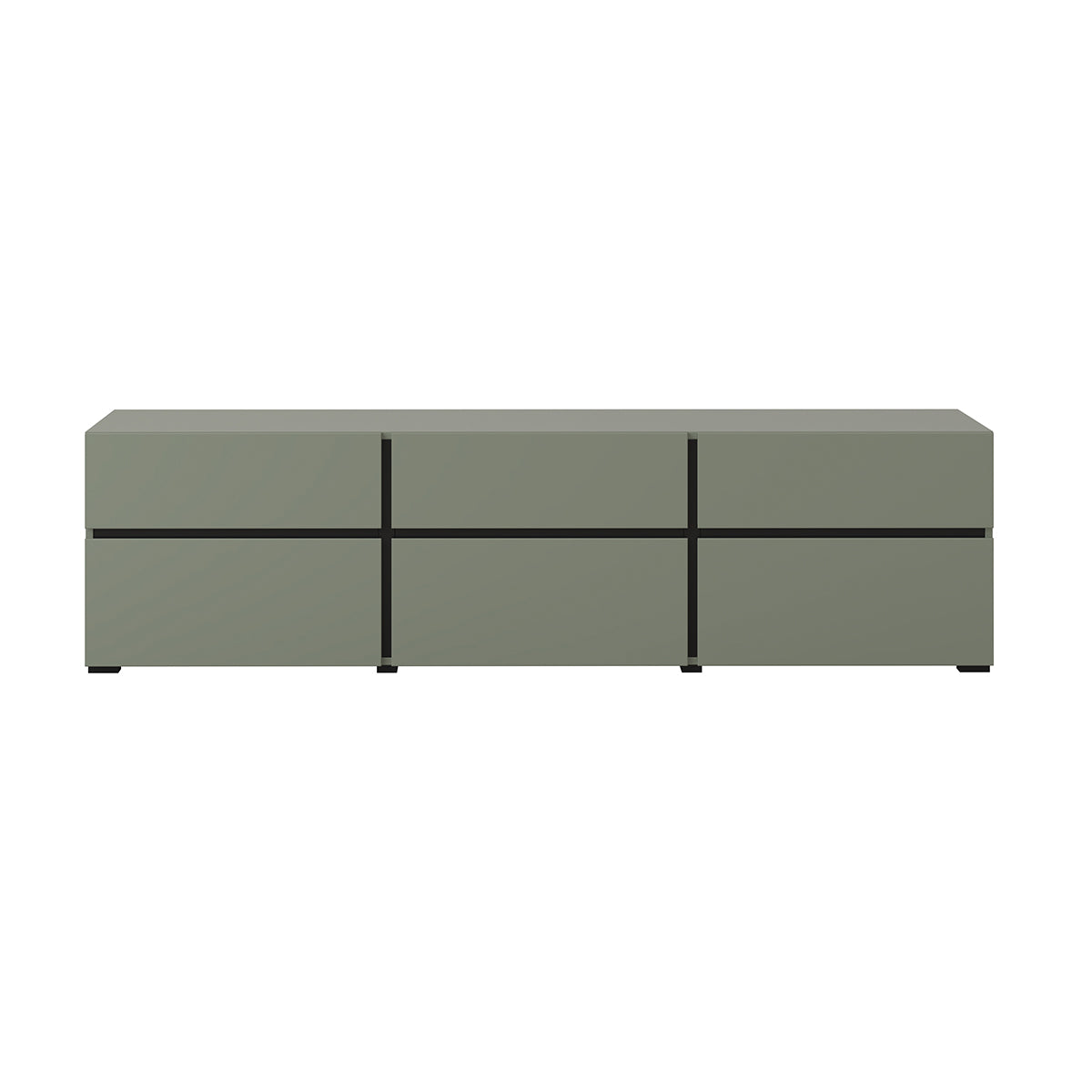 Meuble TV 3 portes 180 cm Lilia Vert - vue 2