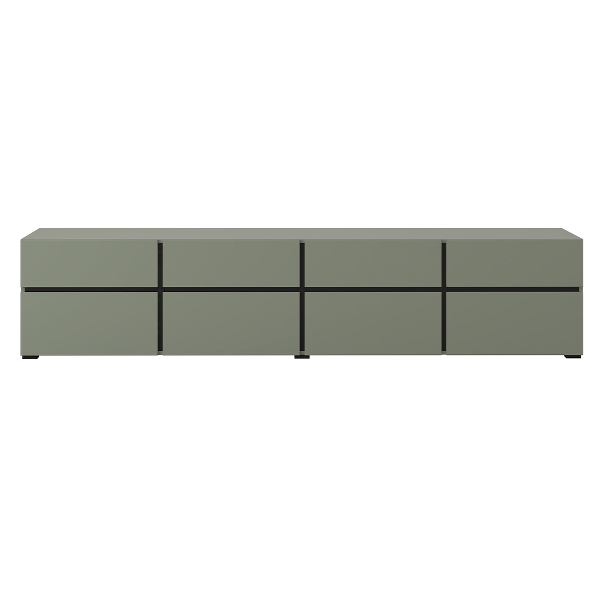 Meuble TV 4 portes 225 cm Lilia Vert - vue 2