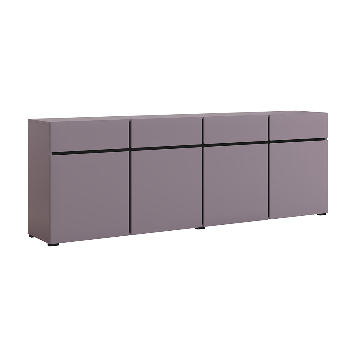 Buffet 4 portes 4 tiroirs Lilia Violet