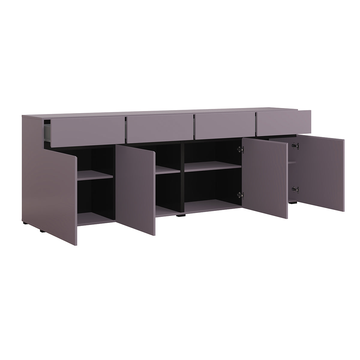 Buffet 4 portes 4 tiroirs Lilia Violet - vue 3