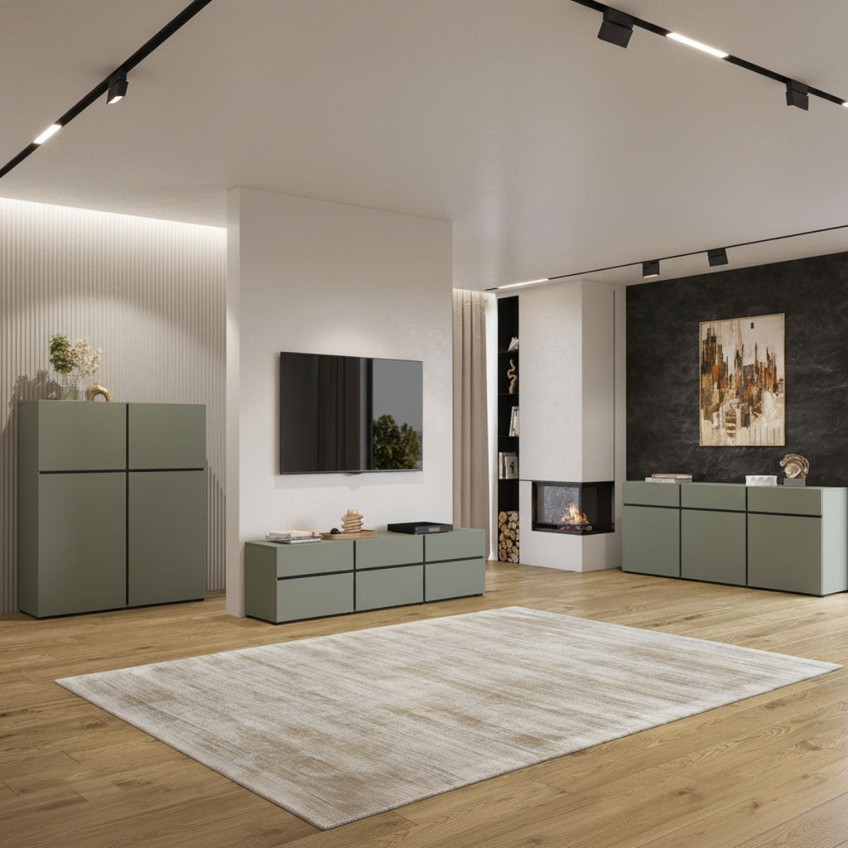 Buffet 4 portes Lilia Vert