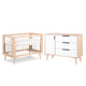 Lit bébé et Commode à langer LittleSky by Klups Sofie Hêtre et Blanc