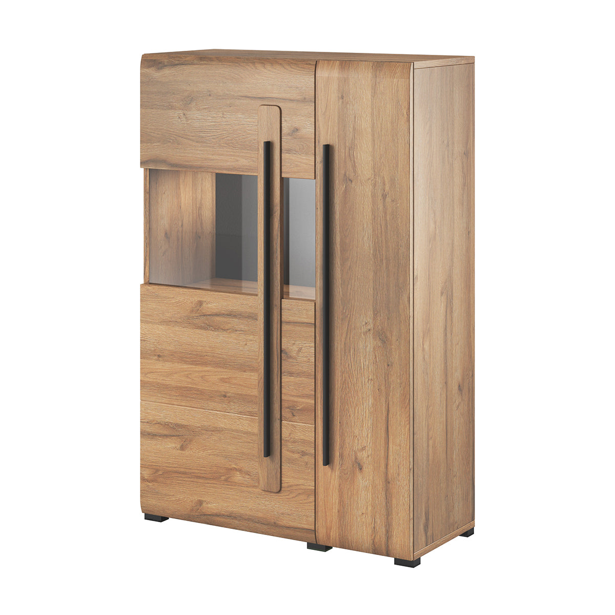 Vaisselier 2 portes avec LED Louis Bois