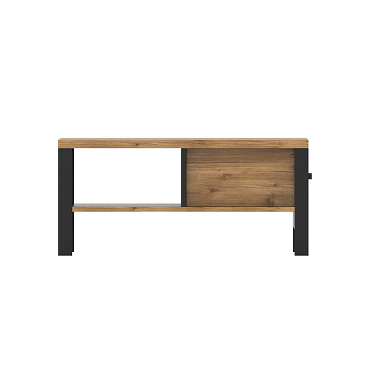 Table basse 1 tiroir Lyam Bois et Noir - vue 3
