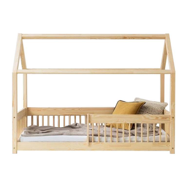 Lit cabane 70x140 sommier inclus Maéva Bois - vue 2