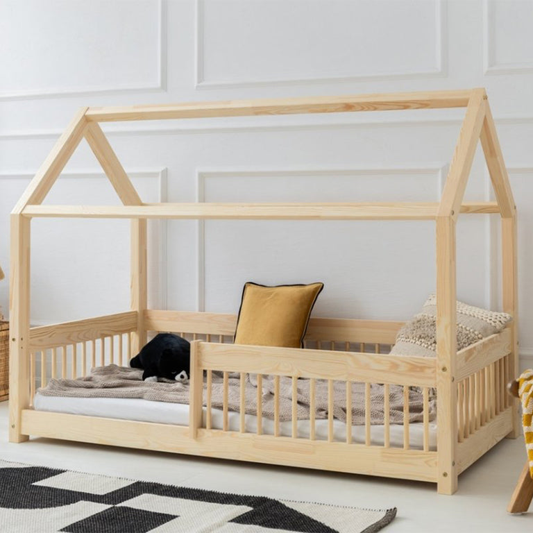 Lit cabane 90x200 sommier inclus Maéva Bois - vue 3