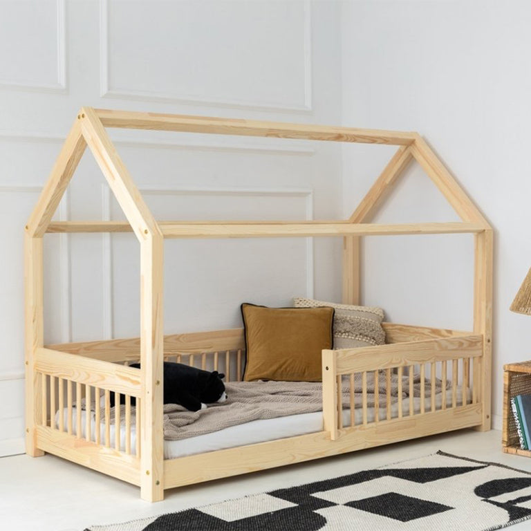 Lit cabane 90x200 sommier inclus Maéva Bois - vue 4