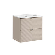 Meuble simple vasque encastrée 60cm 2 tiroirs Manoa Cachemire