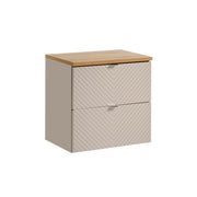 Meuble sous-vasque 60cm 2 tiroirs plan de toilette Manoa Cachemire et Bois
