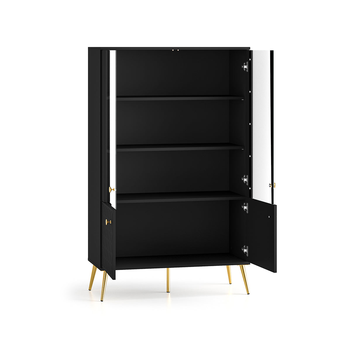 Vaisselier 4 portes Manoé Noir - vue 2
