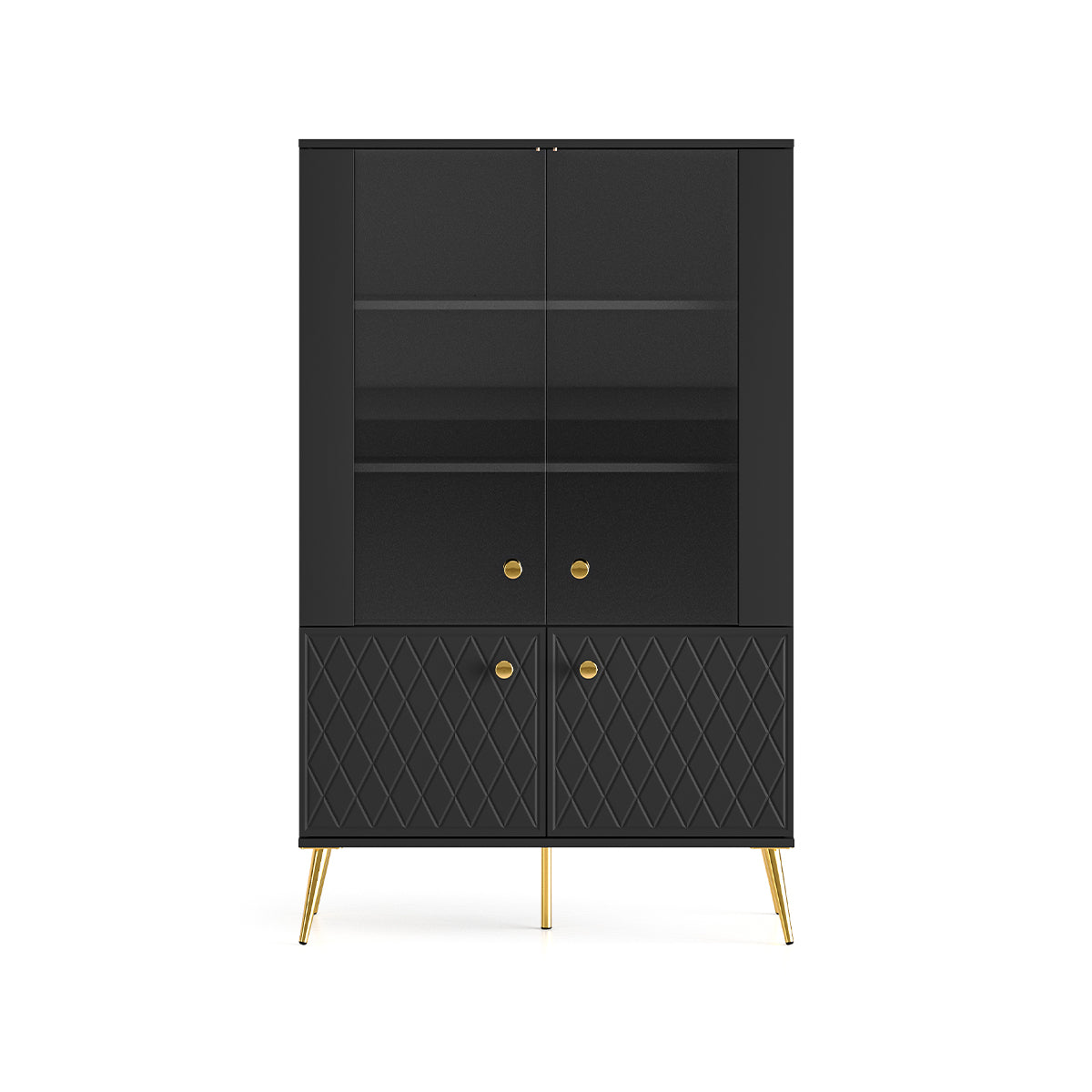Vaisselier 4 portes Manoé Noir - vue 3