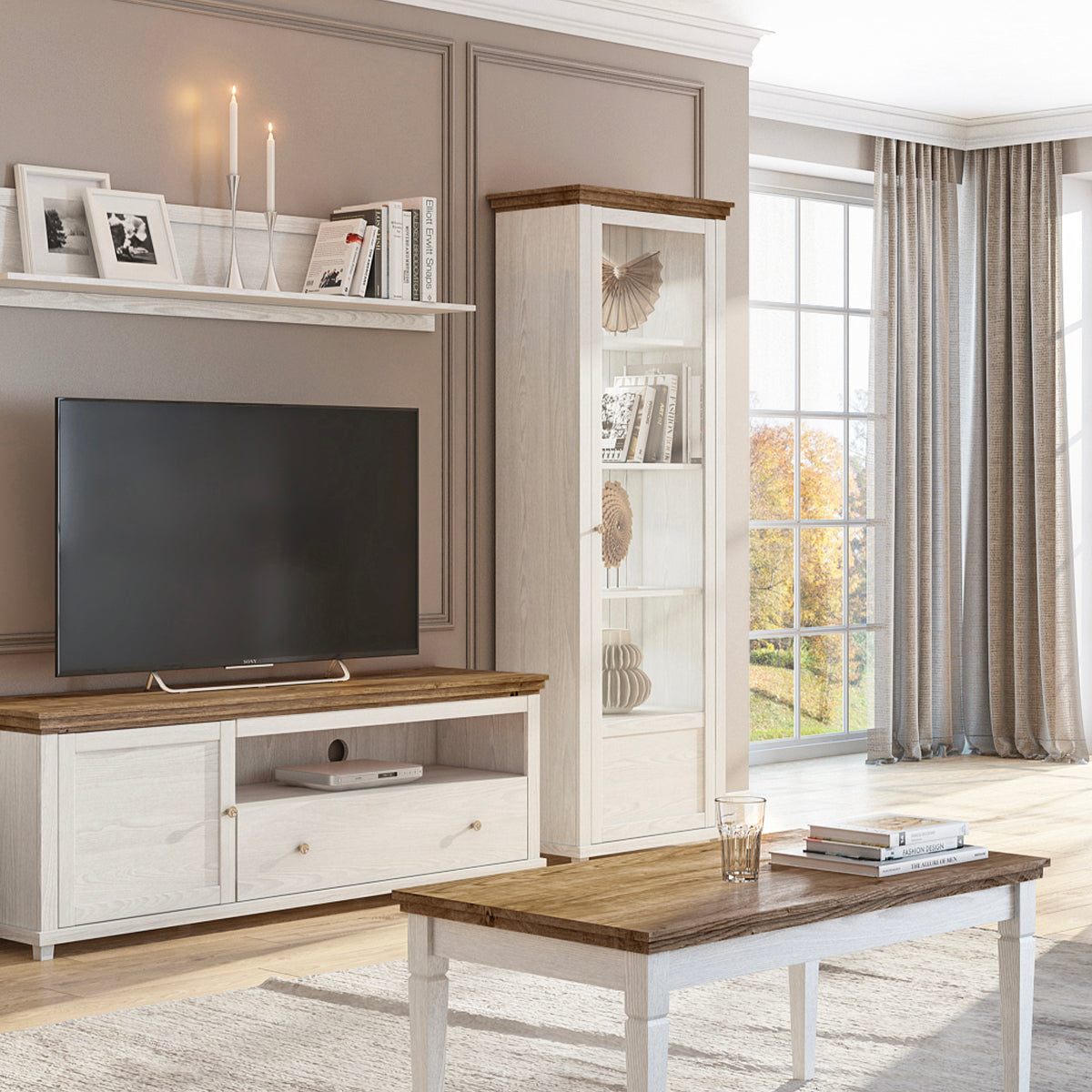 Vitrine 1 porte ouverture droite Martin Bois Blanc - vue 6