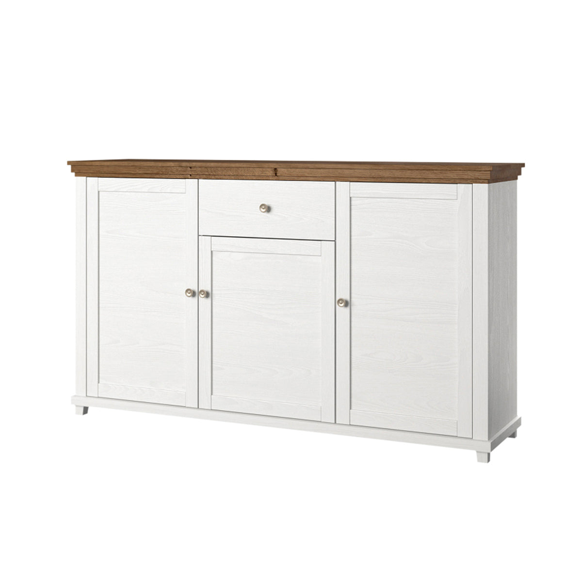 Buffet 3 portes 1 tiroir Martin Bois Blanc