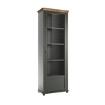 Vitrine 1 porte ouverture droite Martin Vert et Bois