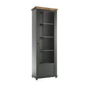 Vitrine 1 porte ouverture droite Martin Vert et Bois