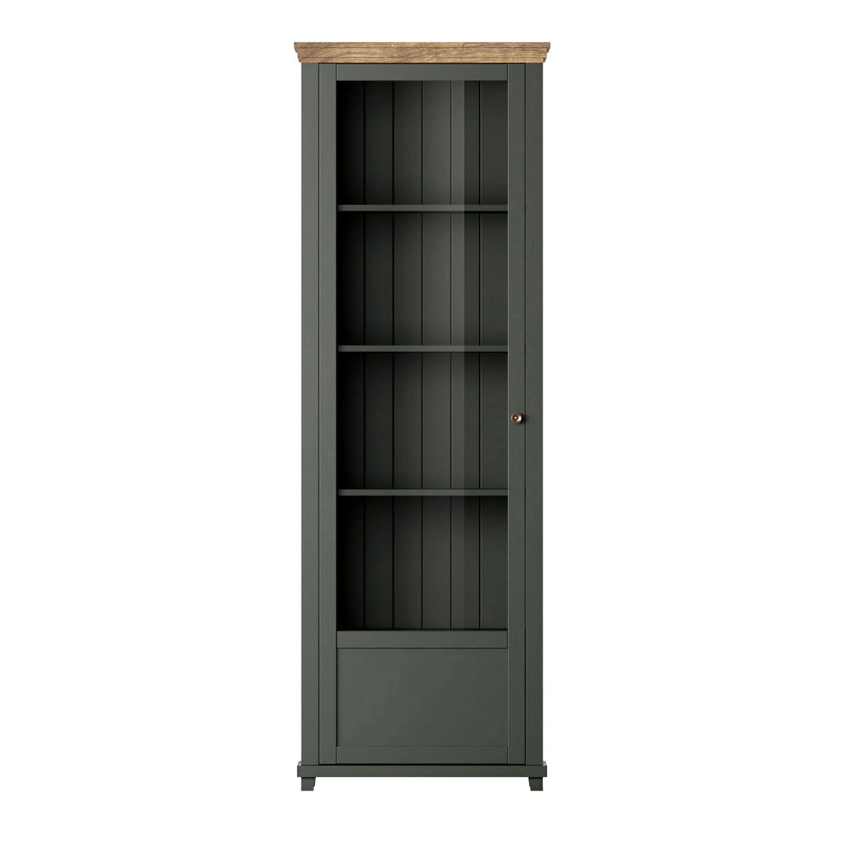 Vitrine 1 porte ouverture gauche Martin Vert et Bois - vue 2