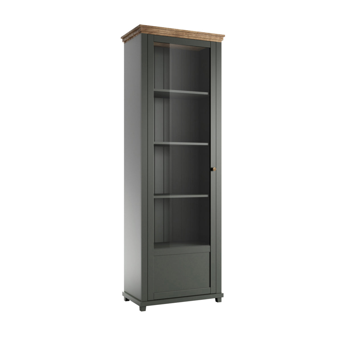 Vitrine 1 porte ouverture gauche Martin Vert et Bois