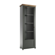 Vitrine 1 porte ouverture gauche Martin Vert et Bois